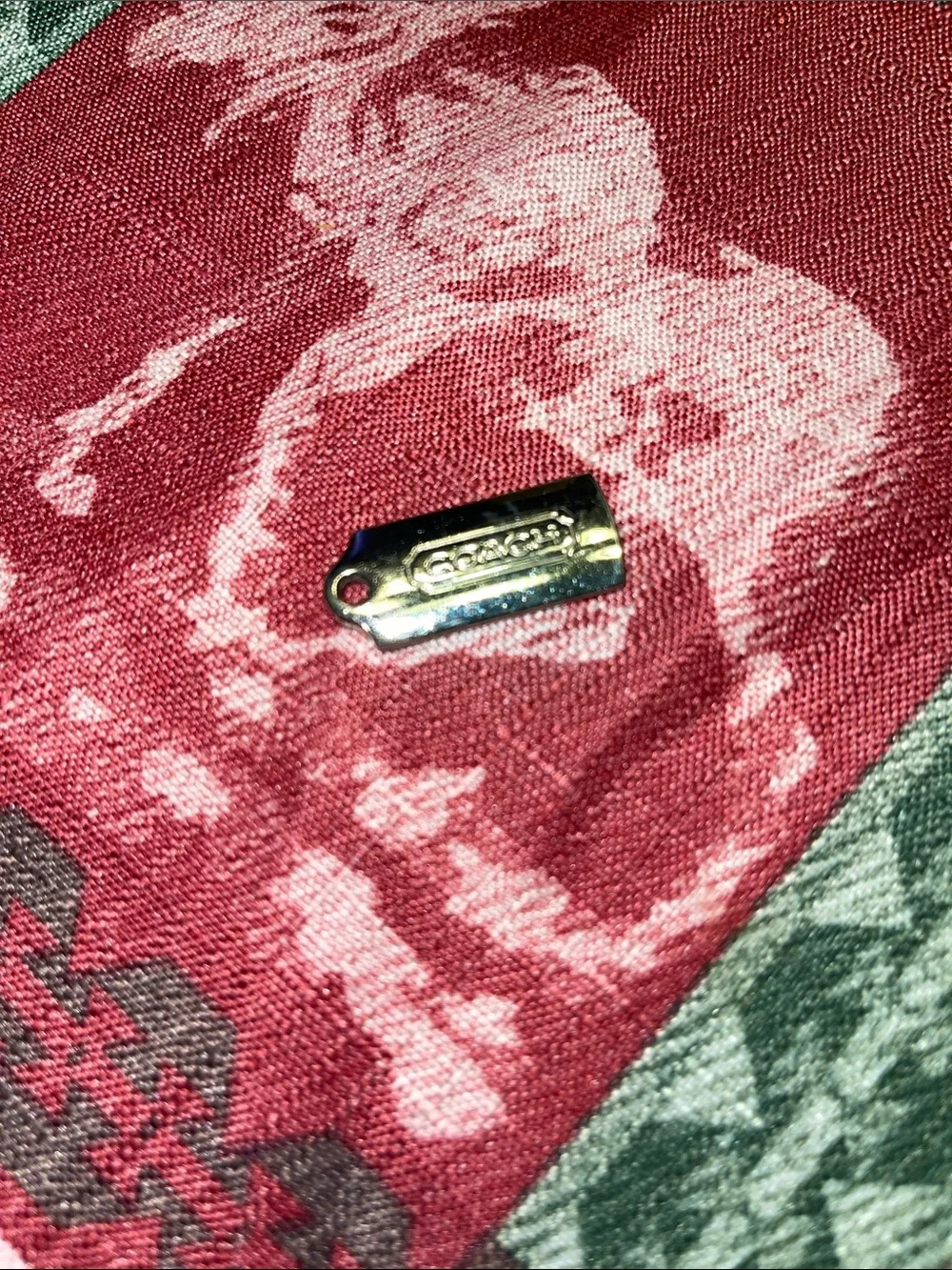 Coach Silver-tone Rectangular Logo Tag Charm - Picture 2 of 2